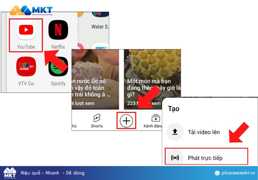 Hướng dẫn cách livestream YouTube bằng điện thoại