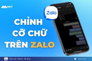 chỉnh cỡ chữ trên Zalo