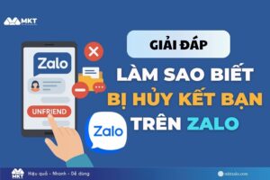 làm sao biết bị hủy kết bạn trên Zalo