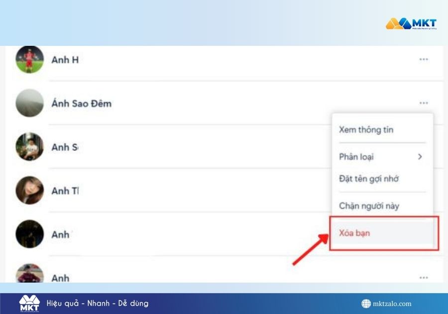 làm sao biết bị hủy kết bạn trên Zalo