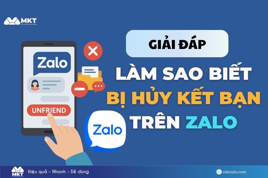 làm sao biết bị hủy kết bạn trên Zalo​
