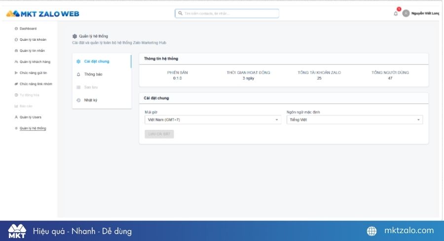 Phần mềm Marketing Zalo tự động