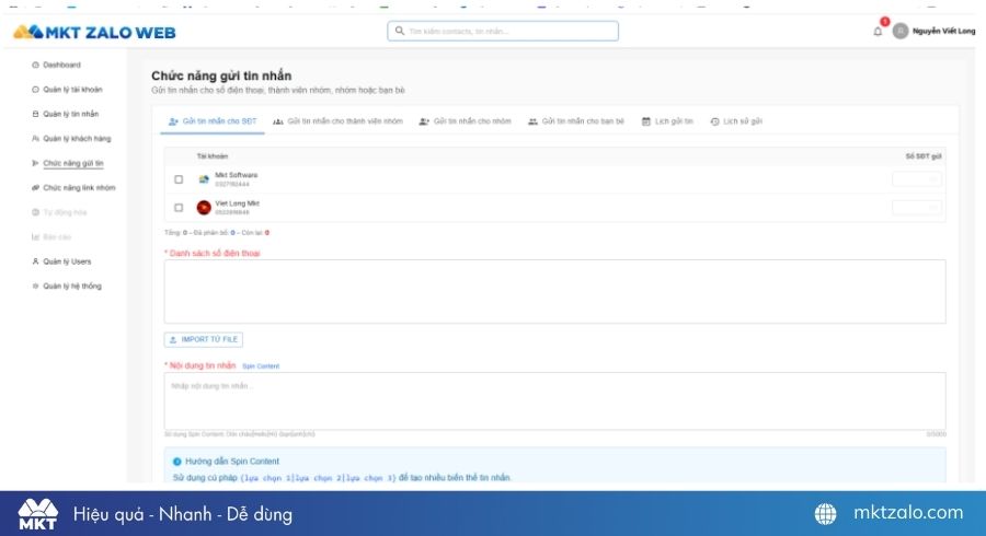 Phần mềm Marketing Zalo tự động
