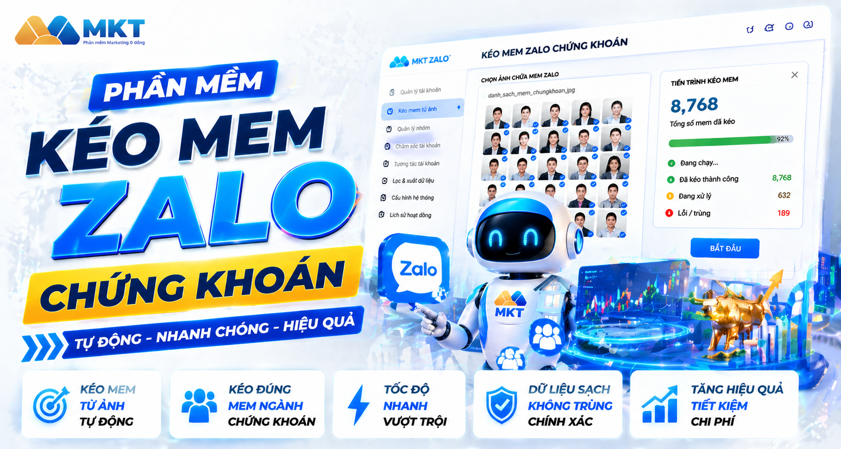 Phần mềm kéo mem Zalo chứng khoán