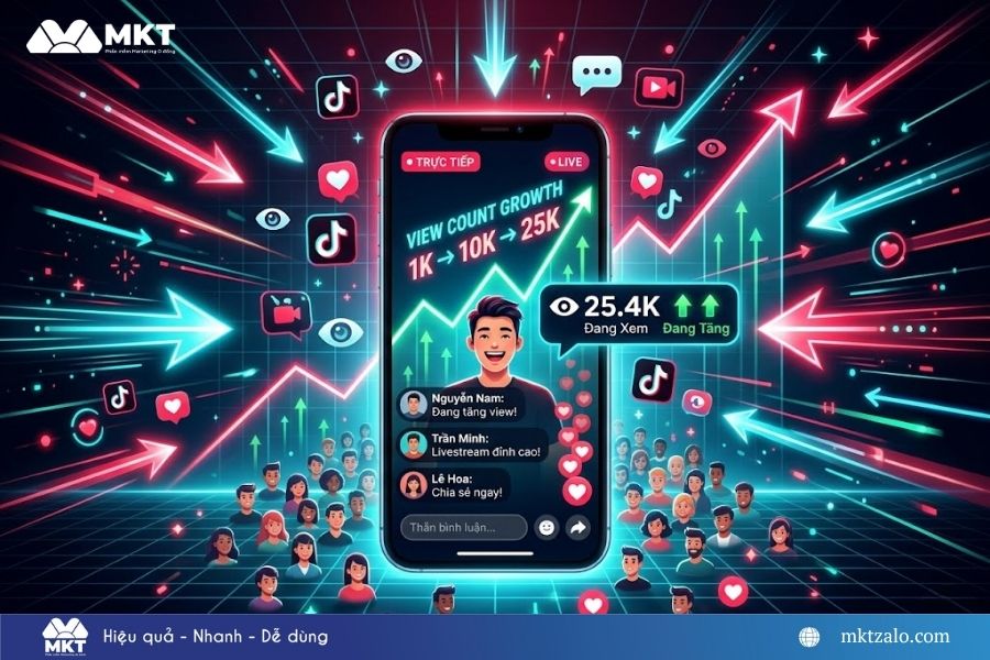 Cách tăng mắt xem livestream TikTok
