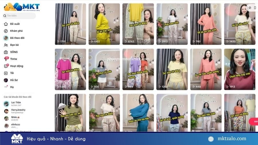 Kinh doanh thời trang trên TikTok