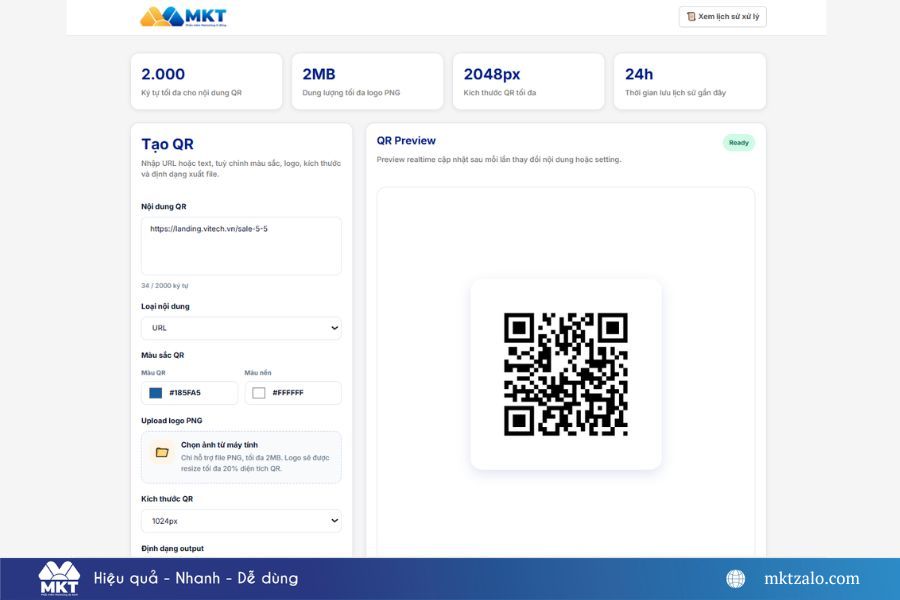 Công cụ tạo mã QR miễn phí
