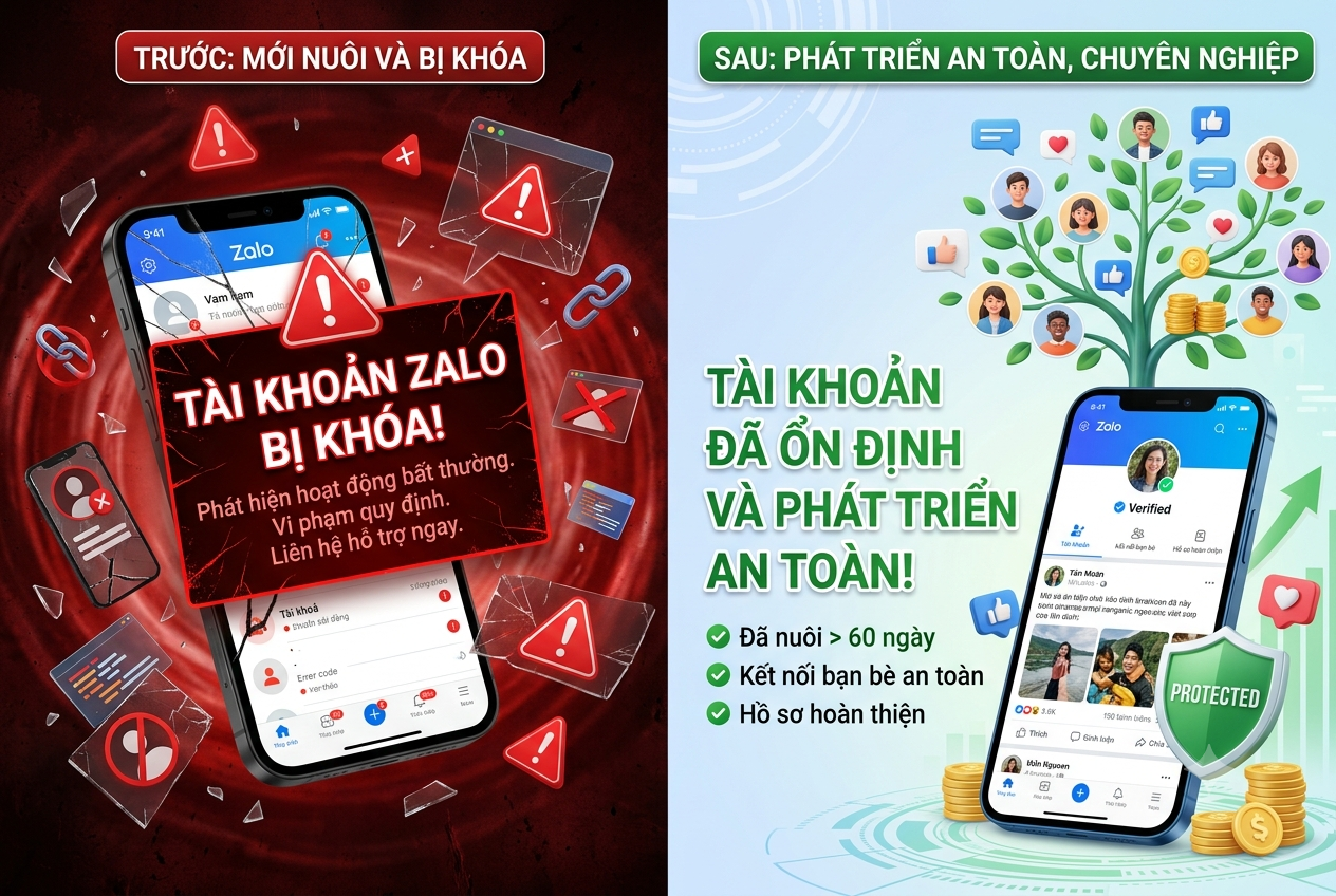 phần mềm nuôi nick zalo an toàn 2026