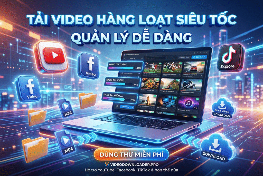 tool tải video hàng loạt 2026